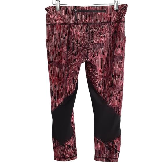 Lululemon Pace Rival Crop 19” Leggings Down Pour Electric Coral Women 8 Athletic - Picture 4 of 9